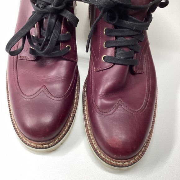 Timberland Maroon Waterproof Mid Cut Street Boots Size 8.5 Men’s - Picture 2 of 16